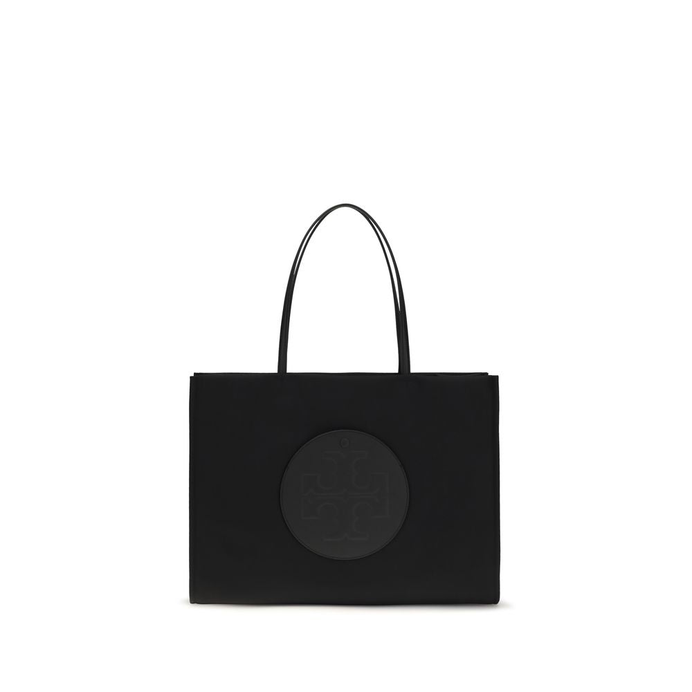 Tory Burch Ella Tote Bag Black Nylon