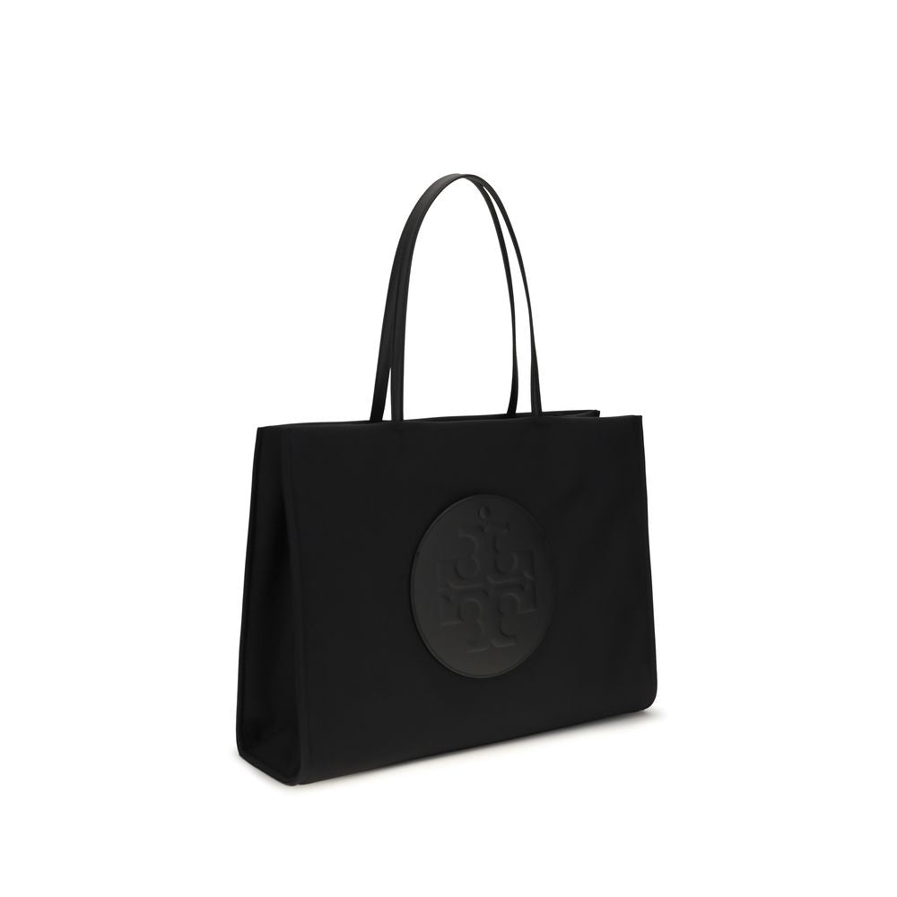 Tory Burch Ella Tote Bag Black Nylon