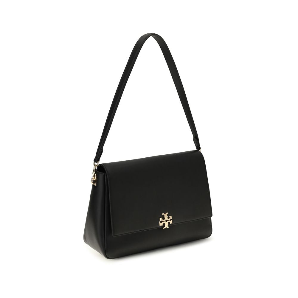 Tory Burch Charlie Shoulder Bag Black Leather