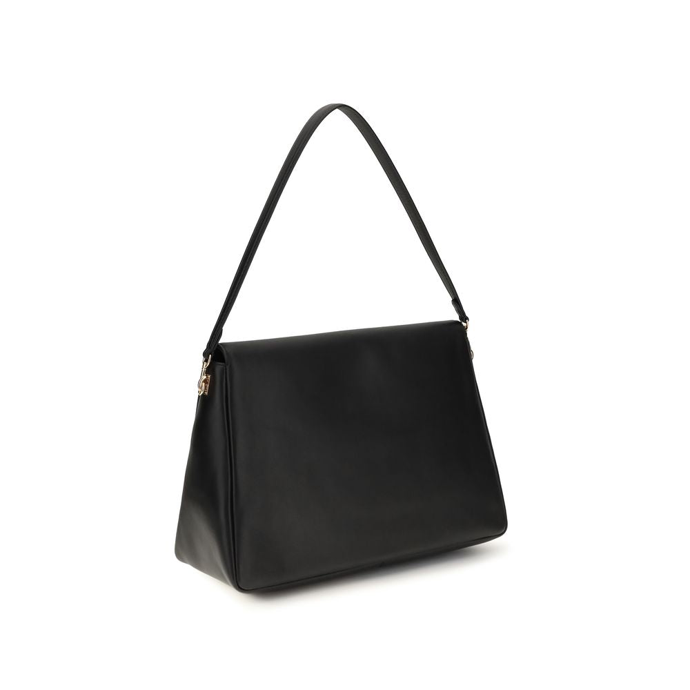 Tory Burch Charlie Large Shoulder Bag Black Leatherr Bag