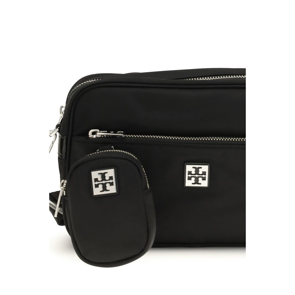Tory Burch Virginia Shoulder Bag Recycled Nylon Black