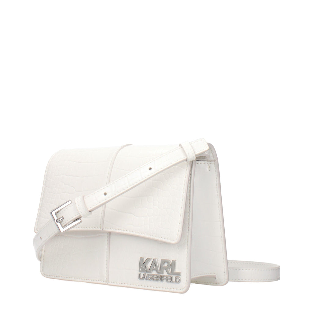 Karl Lagerfeld K/Signature Crossbody Bag in White