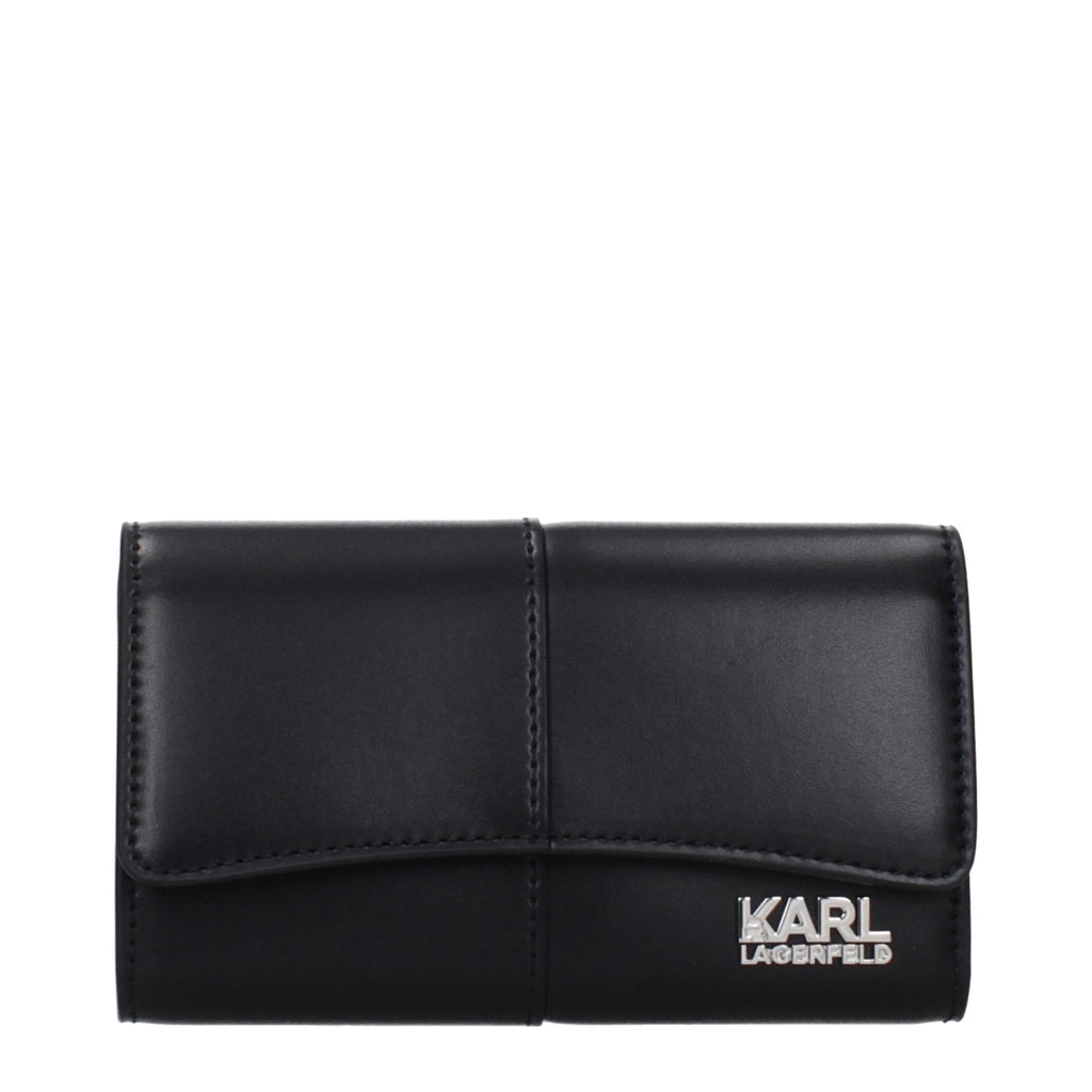 Karl Lagerfeld K/Signature Flap Wallet in Black