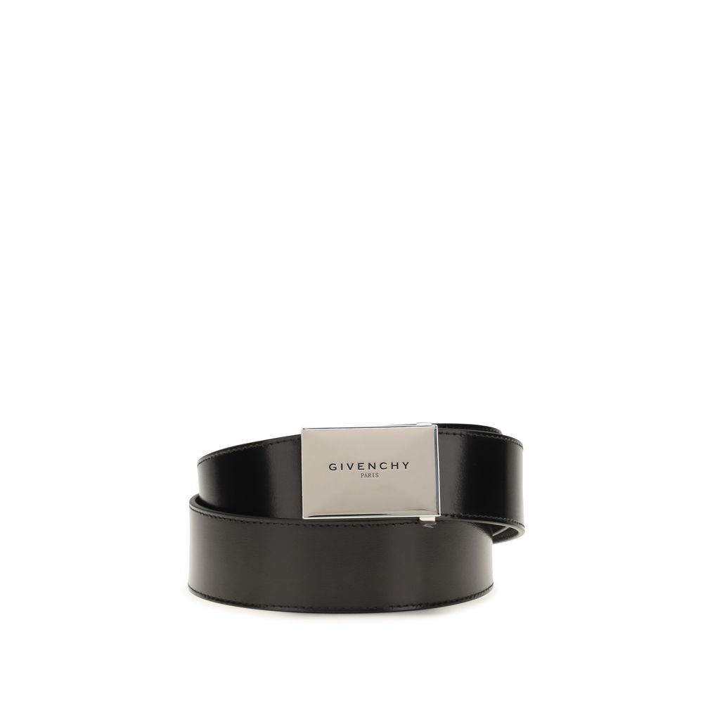 Givenchy Reversible Black Calfskin Belt with Logo Buckle 4cm