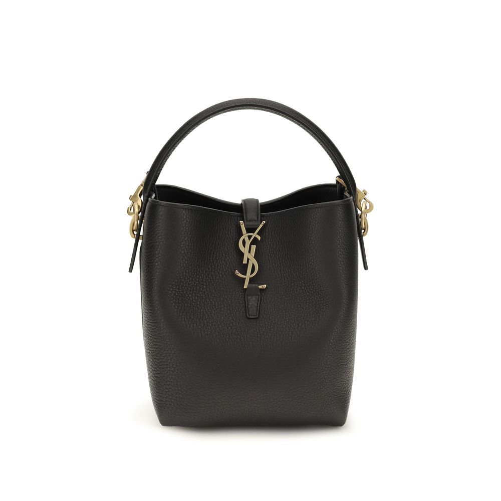 Saint Laurent Le 37 Bucket Bag Grained Leather Black