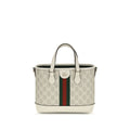 Gucci Ophidia Small Tote Bag Beige White GG Supreme Canvas