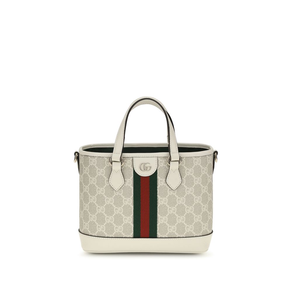 Gucci Ophidia Small Tote Bag Beige White GG Supreme Canvas