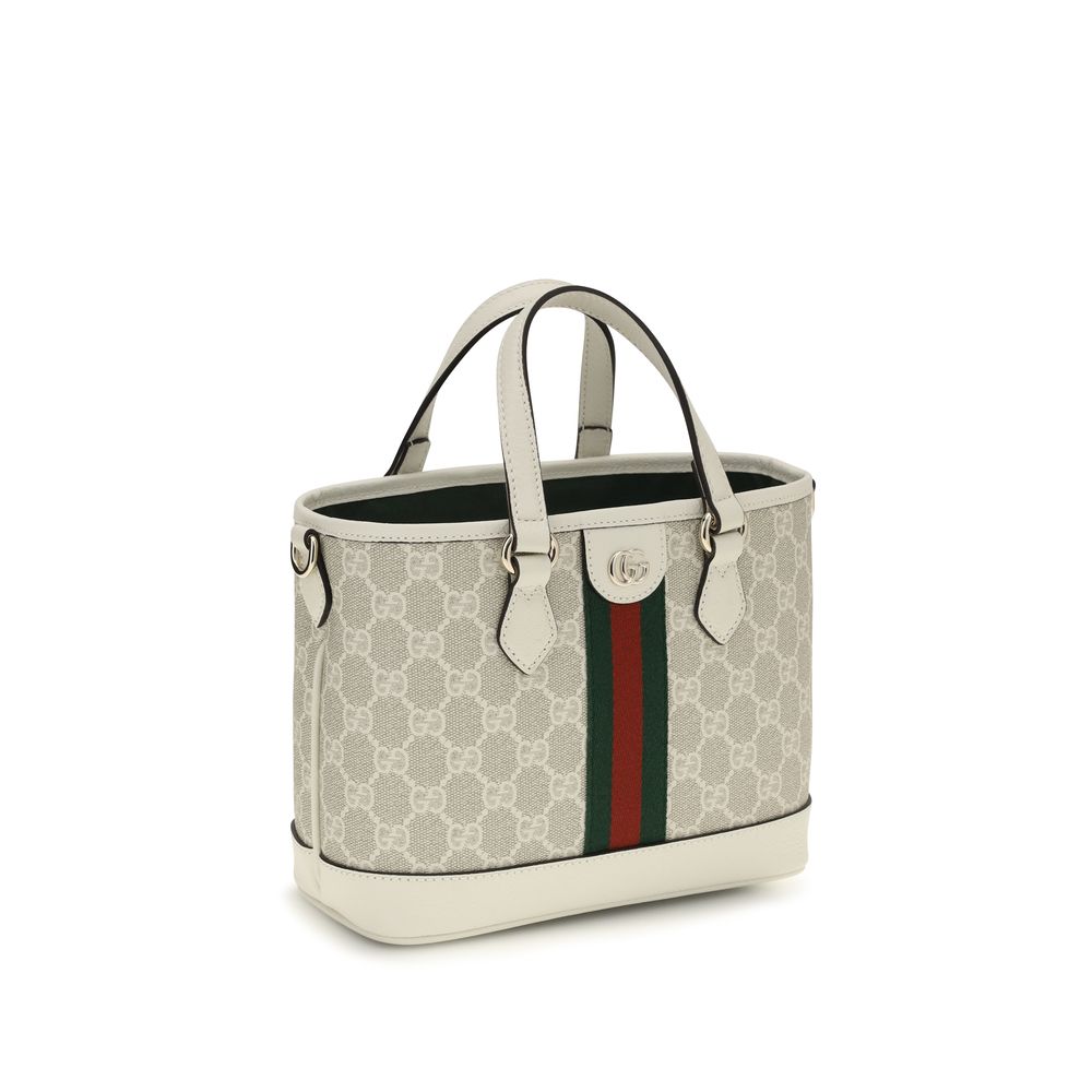 Gucci Ophidia Small Tote Bag Beige White GG Supreme Canvas
