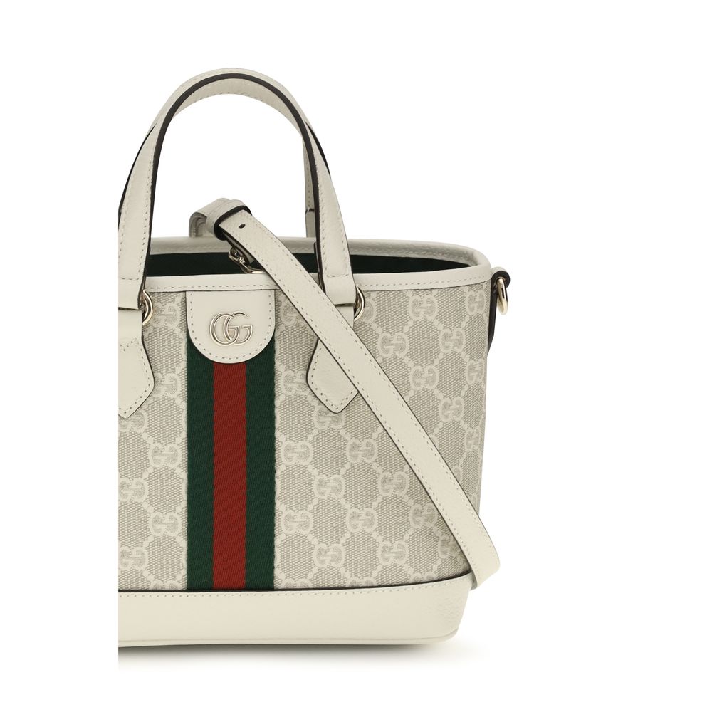 Gucci Ophidia Small Tote Bag Beige White GG Supreme Canvas