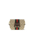 Gucci Horsebit 1955 Small Shoulder Bag Beige Ebony GG Supreme Canvas
