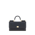 Dolce & Gabbana Micro Sicily Leather Top-Handle Bag in Black