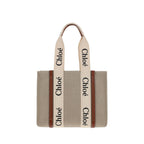 Chloé Large Woody Tote Bag in Linen