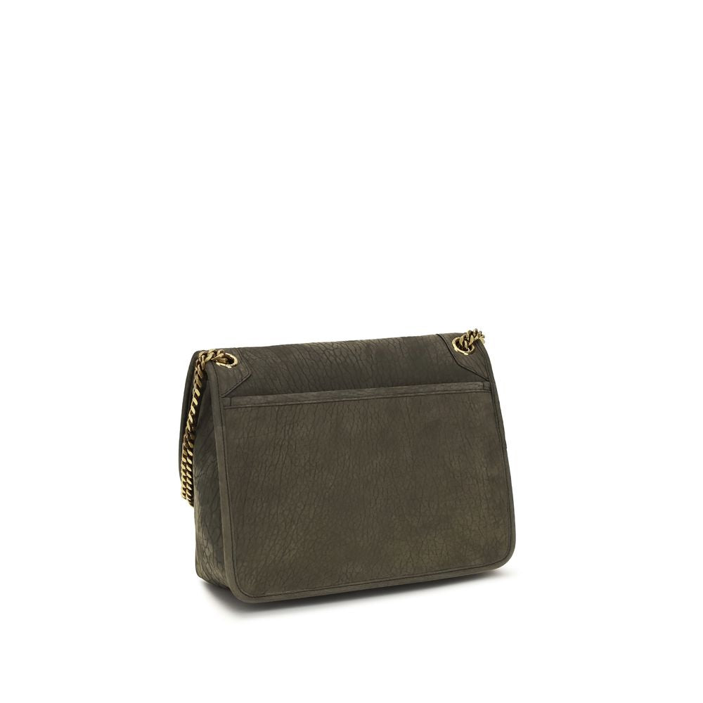 Saint Laurent Niki Large Shoulder Bag in Dark Green Lambskin