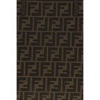 Fendi Roll Medium FF Jacquard Reversible Tote Bag in Tobacco Brown