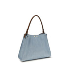 Fendi Way Medium Denim Shoulder Bag in Light Blue