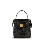 Balmain Pulse Leather Bucket Bag in Black