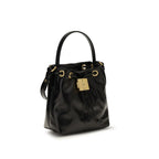 Balmain Pulse Leather Bucket Bag in Black