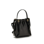 Balmain Pulse Leather Bucket Bag in Black