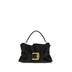 Balmain Medium Anthem Leather Shoulder Bag in Black