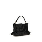 Balmain Medium Anthem Leather Shoulder Bag in Black