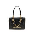 Balmain Cabas 1945 Small Leather Tote Bag in Black