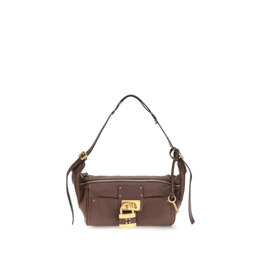 Chloé Small Paddington Leather Shoulder Bag in Sepia Brown