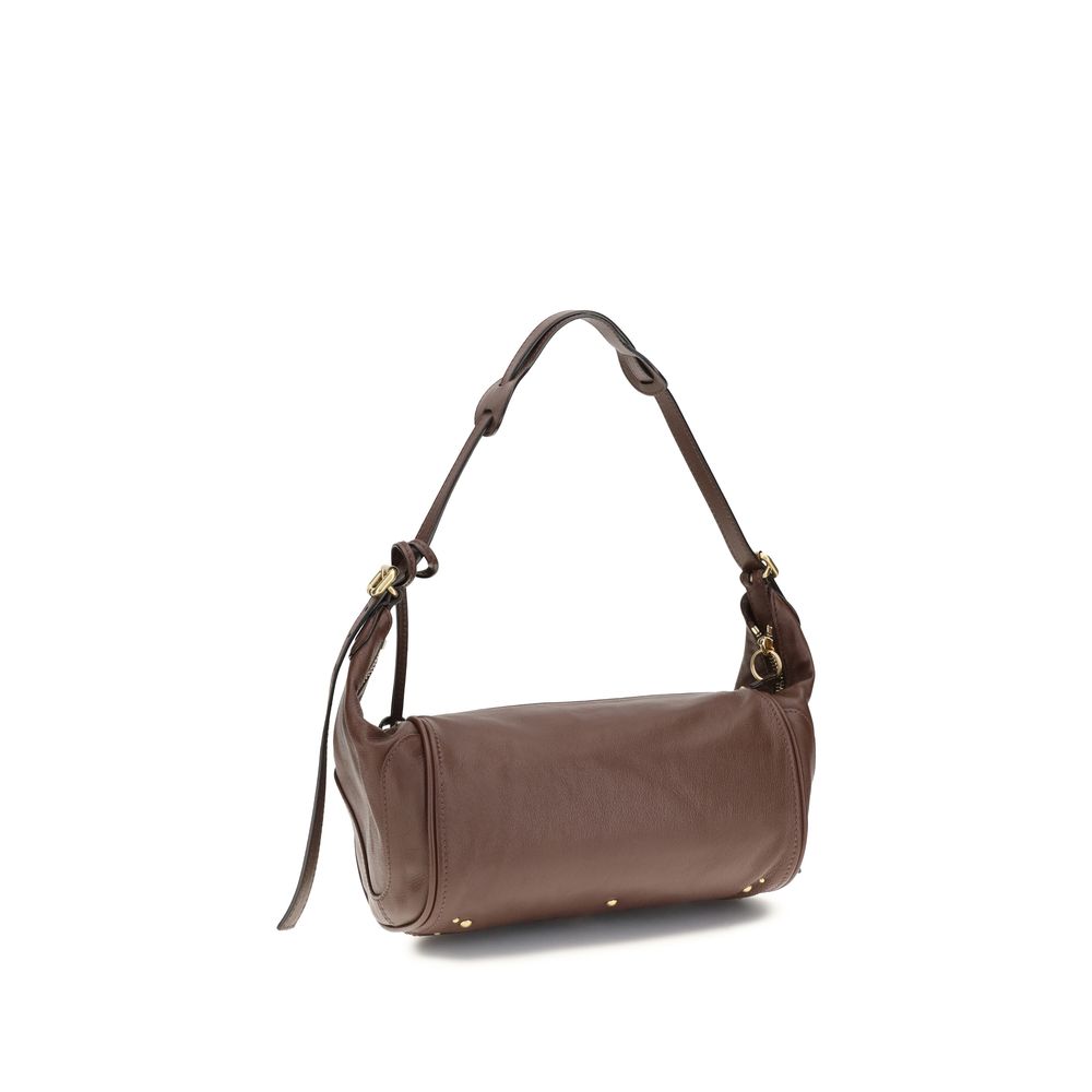 Chloé Small Paddington Leather Shoulder Bag in Sepia Brown
