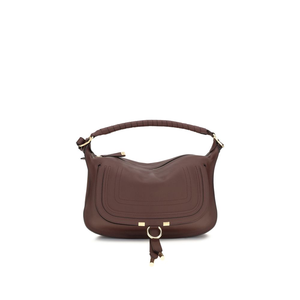 Chloé Marcie Small Leather Shoulder Bag in Bordaux