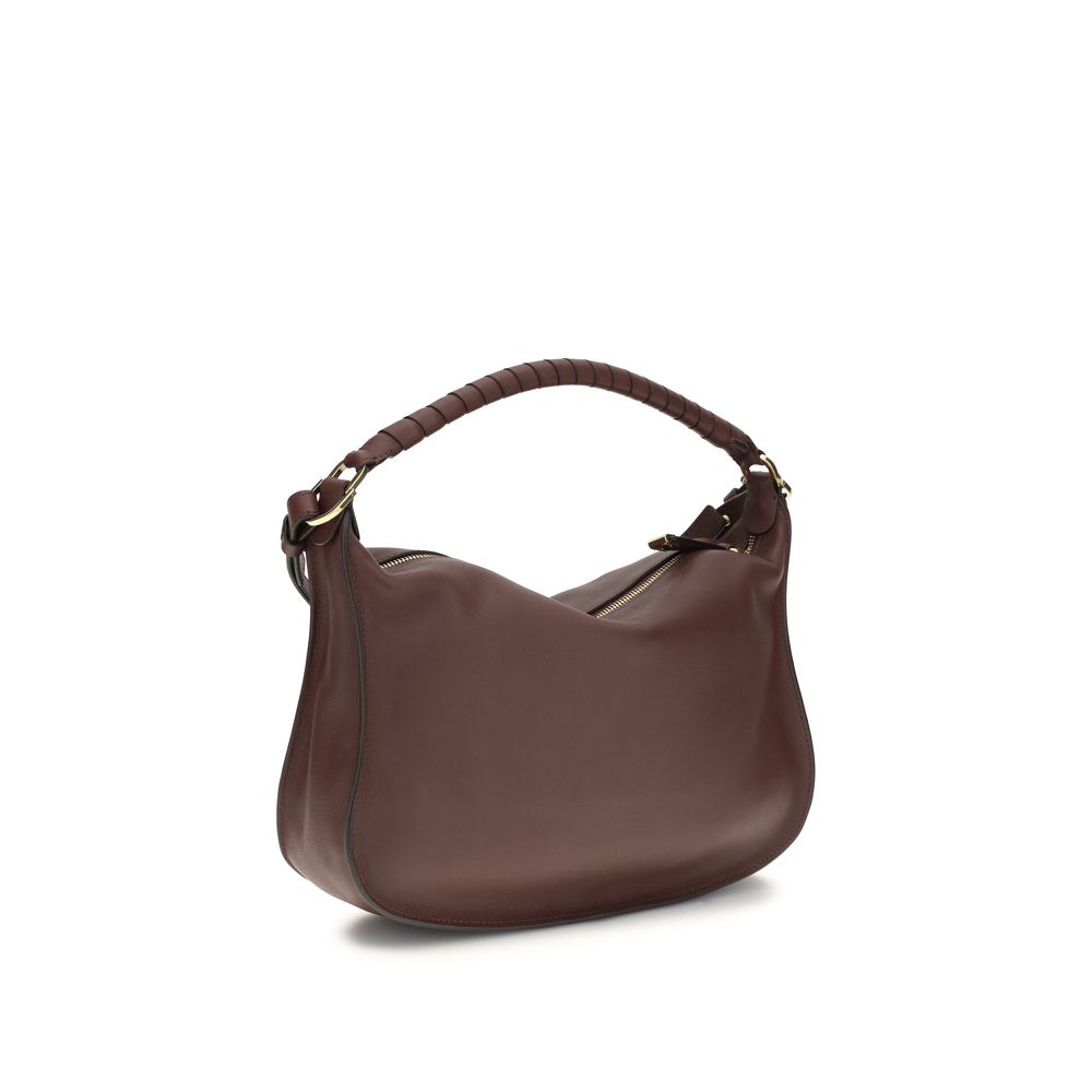 Chloé Marcie Small Leather Shoulder Bag in Bordaux