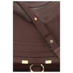 Chloé Marcie Small Leather Shoulder Bag in Bordaux