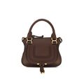 Chloé Marcie Medium Leather Satchel Bag in Dark Brown