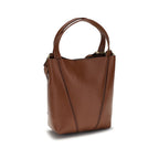 Chloé Spin Small Leather Bucket Shoulder Bag in Caramel Brown
