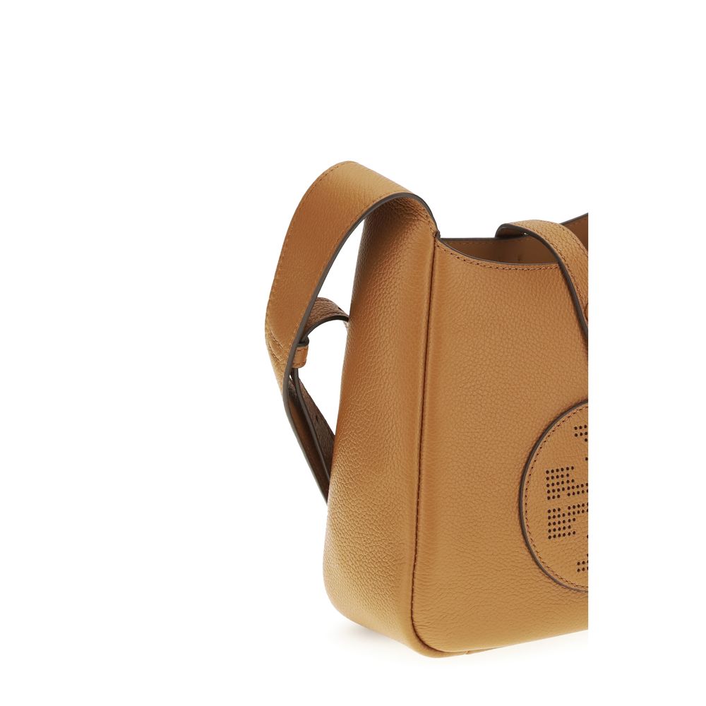 Tory Burch Miller Swing Pebbled Leather Crossbody Bag in Tan