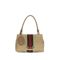 Gucci Paparazzo Suede Top Handle Bag in Beige