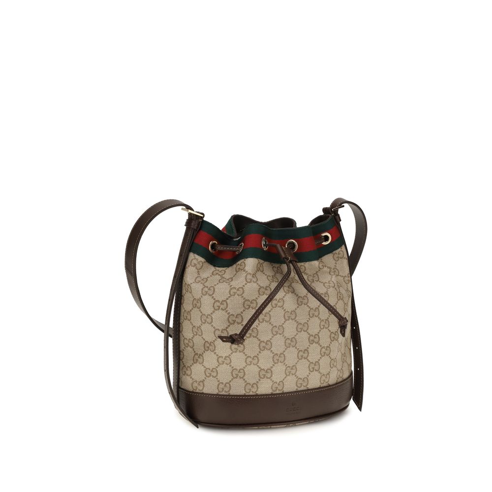 Gucci Venice GG Supreme Mini Bucket Bag in Beige Ebony