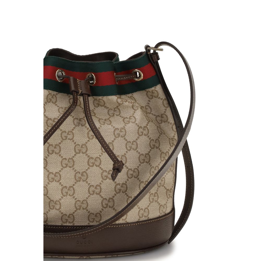 Gucci Venice GG Supreme Mini Bucket Bag in Beige Ebony