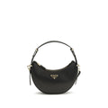 Prada Arqué Small Shoulder Bag in Black Leather