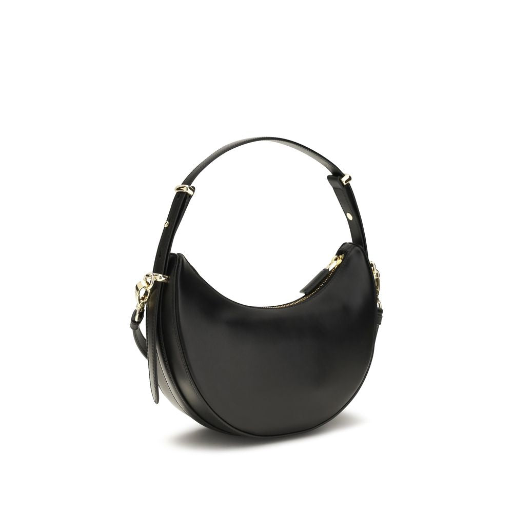 Prada Arqué Small Shoulder Bag in Black Leather