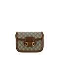 Gucci 1955 Horsebit Mini Shoulder Bag in Beige and Ebony