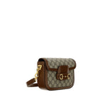 Gucci 1955 Horsebit Mini Shoulder Bag in Beige and Ebony