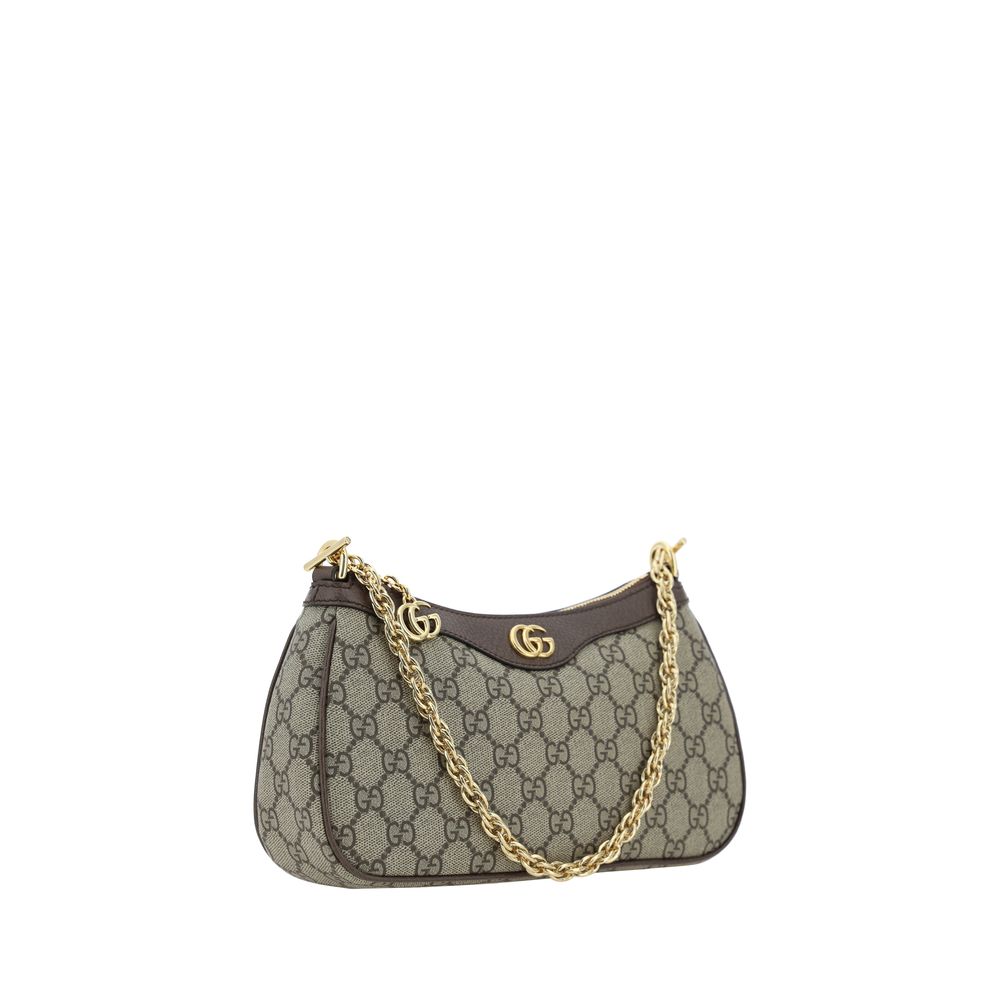 Gucci Ophidia GG Supreme Shoulder Bag in Beige and Ebony