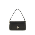 Tory Burch Charlie Small Calf Leather Shoulder Bag Black