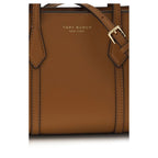 Tory Burch Perry Mini Calf Leather Tote Bag Brown