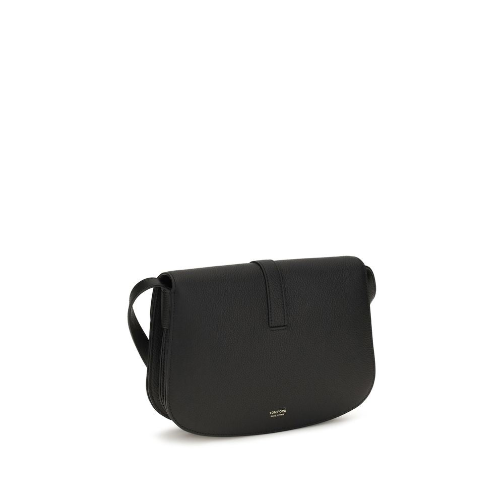 Tom Ford T-Clasp Grained Leather Shoulder Bag