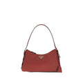Prada Aimée Medium Calf Leather Shoulder Bag Rosso Ancora