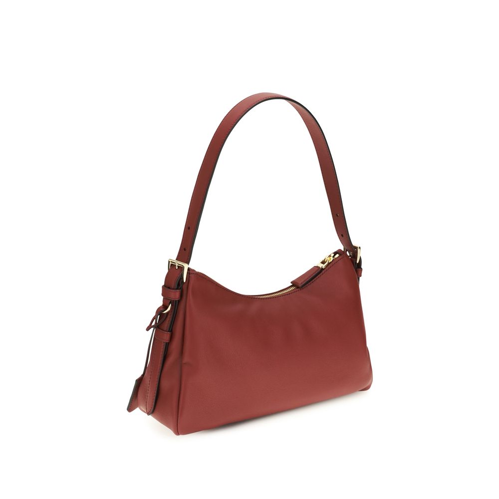 Prada Aimée Medium Calf Leather Shoulder Bag Rosso Ancora