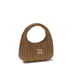 Miu Miu Wander Matelassé Lambskin Hobo Bag Beige