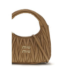 Miu Miu Wander Matelassé Lambskin Hobo Bag Beige