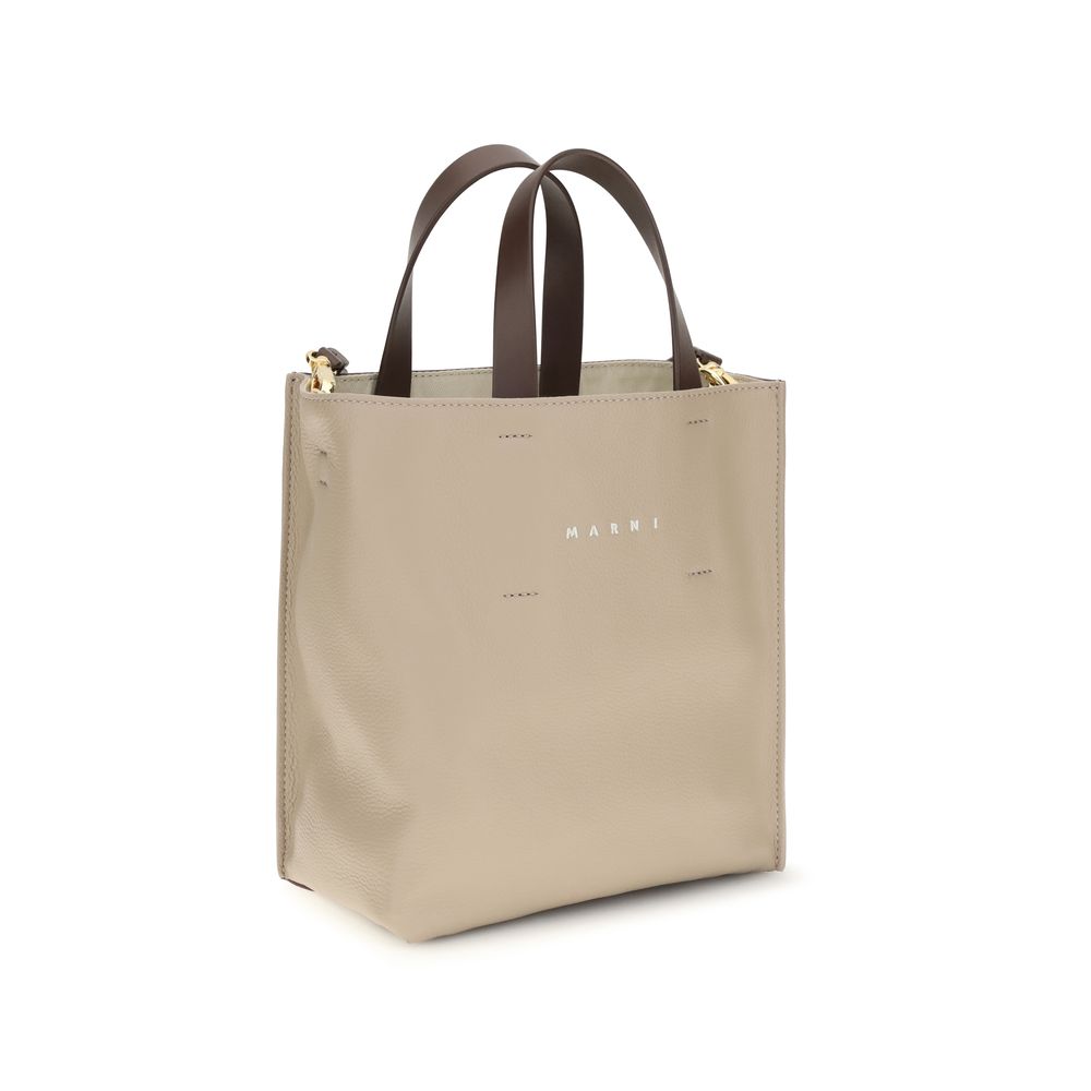Marni Museo Mini Beige Calf Leather Handbag