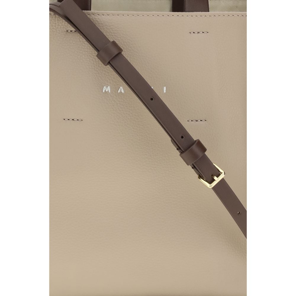 Marni Museo Mini Beige Calf Leather Handbag